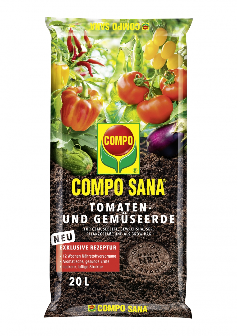 Tomati- ja köögiviljamuld Compo 20L - Aednik24